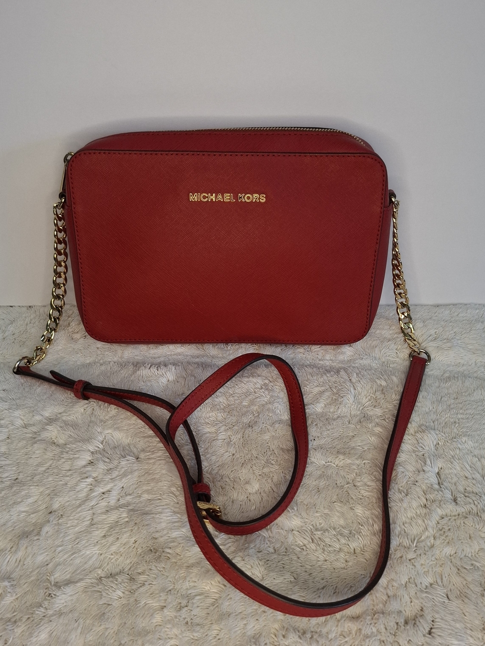 Michael Kors Red Crossbody Camera Bag